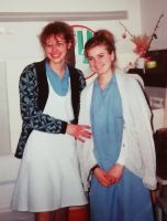 Foto z roku 1996 so spolužiačkou Elenou Ďurďákovou
zo strednej školy