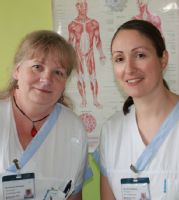 Fyzioterapeutky Bc. Michaela Mitrengová (vlevo)
a Mgr. Renata Milerska