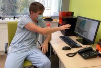 Biomedicínský inženýr Jan Hečko ukazuje softwarové modelování srdce před samotným 3D tiskem