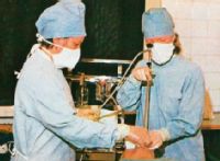 Bronchoskopie na plicním oddělení z z 80. let