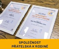 Certifikát Společnost přátelská rodině se už
od roku 2004 uděluje společnostem, pro které
jsou jejich zaměstnanci skutečnými lidmi, osobnostmi
s rodinami, životními příběhy a proměnlivými
osudy.